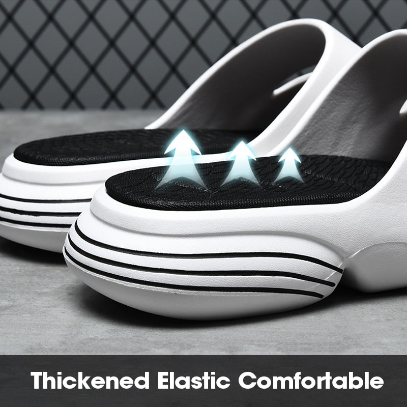 JOYWILL Summer Men&#39;s Slippers EVA Soft Bottom Non-slip Slippers Fashion Lightweight Outdoor Beach Flip Flops Shoes For Men