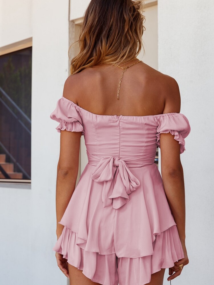 New Jumpsuit Solid Color Casual Summer Women's Short Pants