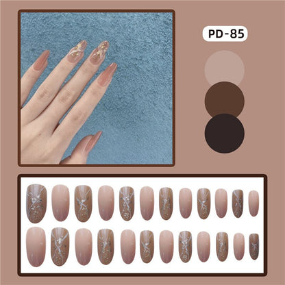 24pcs Lemon Short Wear Tips Nail False Patch Press on Nails Supplies for Professionals Artifical Fake Nails Faux Ongles Uñas