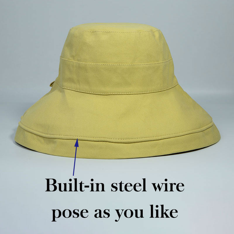 Spring Summer Print Reversible Sun Beach Hat Woman Girl Outdoor Travel Vacation Fisherman Cap Wide Brim 12.5cm Visor Hat