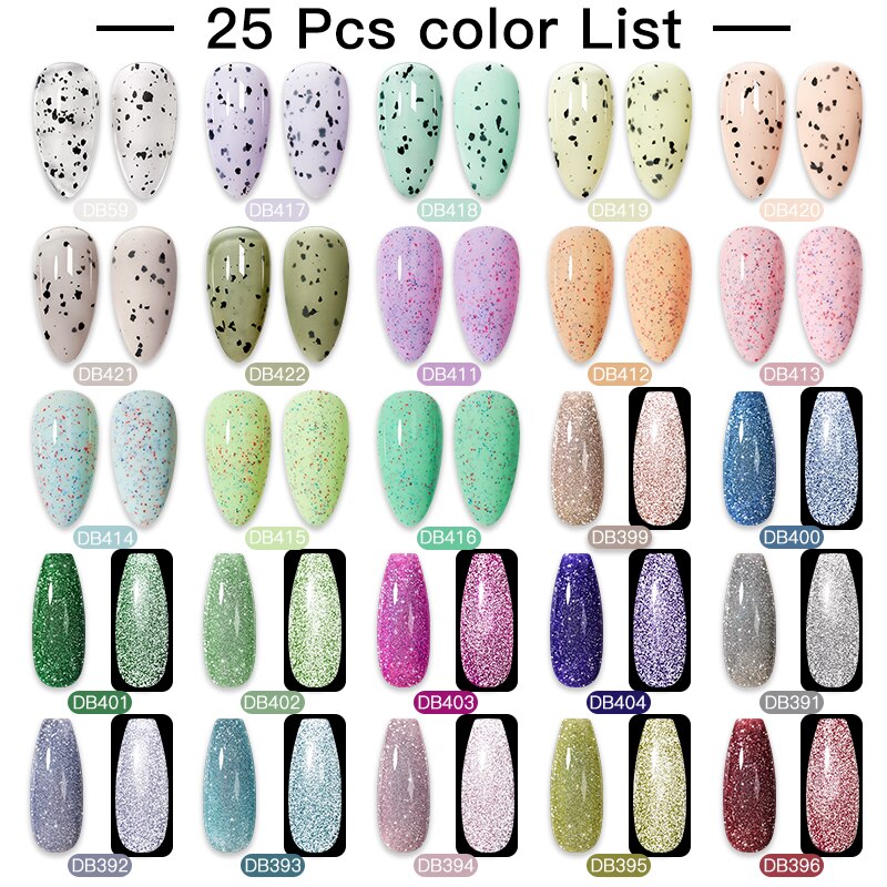 Mtssii 24/25/40/60PCS Gel Nail Polish Set Color Gel Semi Permanent UV Led Varnish Nail Art Design Soak Off Gel Set Nail Gel Set SZH17939