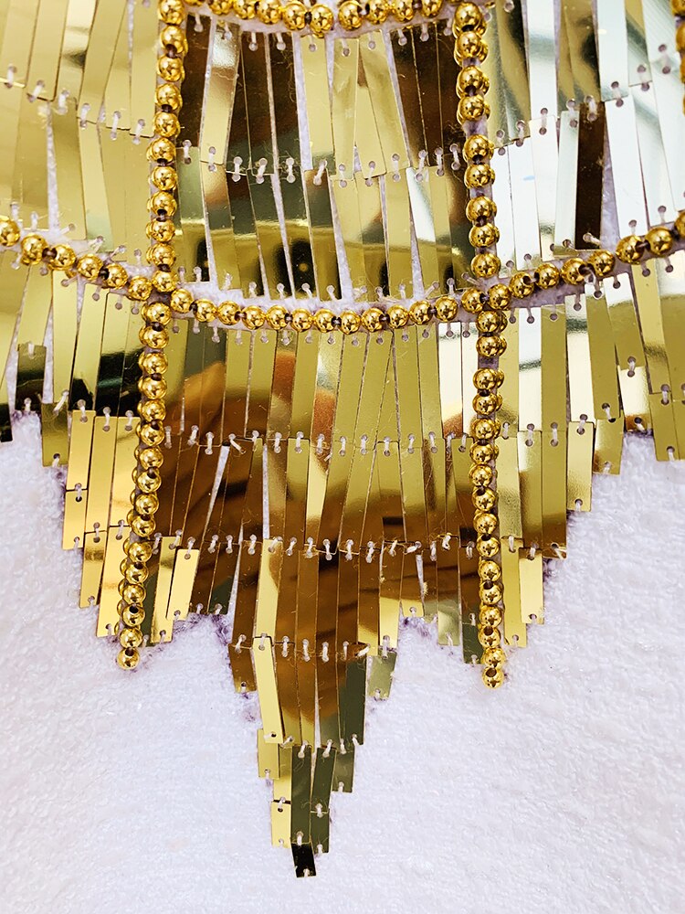 HIGH STREET Newest Fashion Designer Tops Women's Stunning Metallic Diamonds Beaded Halter Neck Tweed Camis Tank Tops