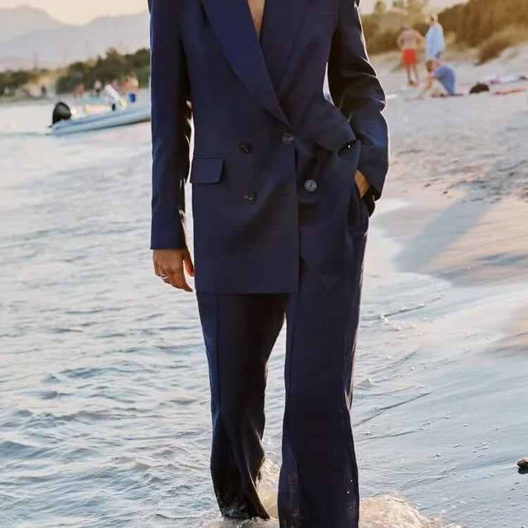 Fashion Women's Suit Set Autumn Outfits for Women Women's Suits Set 2 Elegant Pieces Woman Pants Chic Trouser Blazer