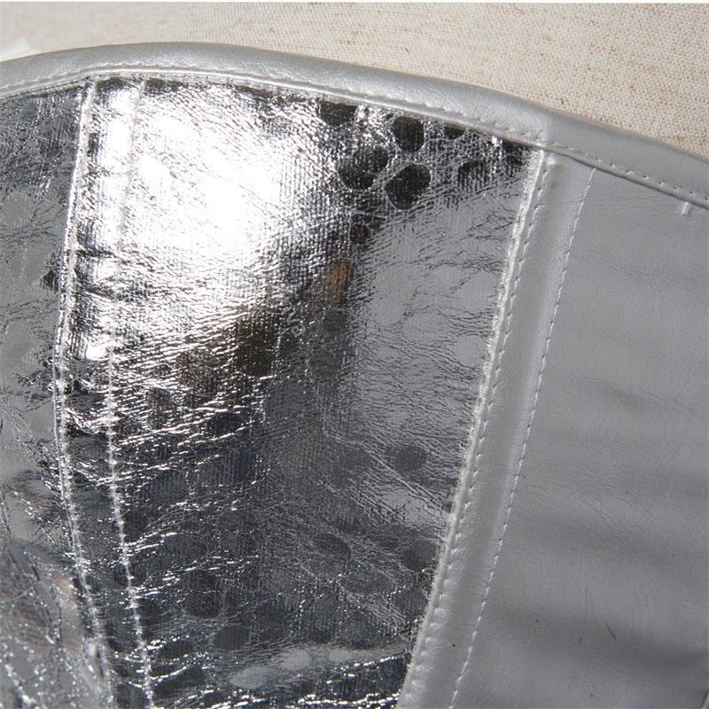 corset bustier top women vintage style gold silver overbust corset leather nightclub sexy korsett lingerie strapless