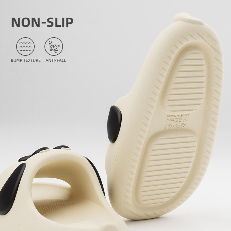 Catroon Dog Outdoor Home Slippers Thick Soled Non Slip Slides Bathroom Indoor Summer Comfy Shoes