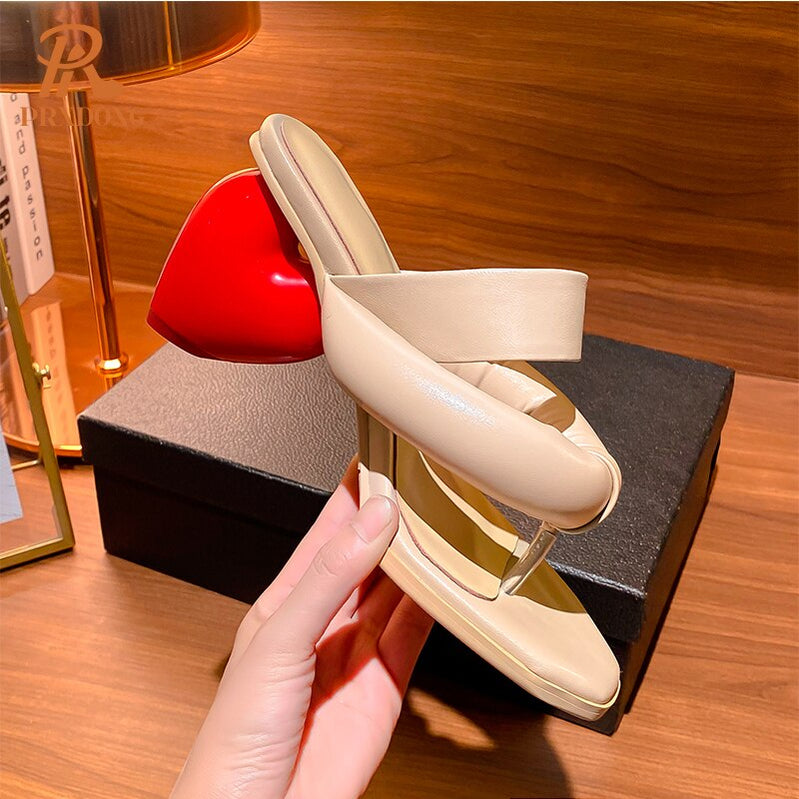 Sexy Summer Japanese Style High Heels Open Toe Black White Apricot Dress Party Casual Female Slippers flip flops Shoes