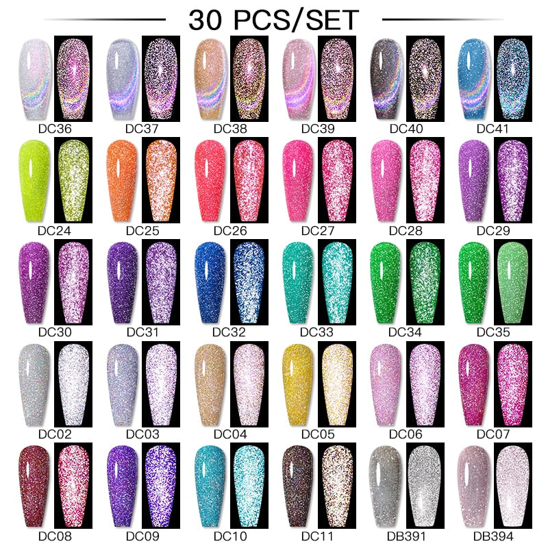 Mtssii 24/25/40/60PCS Gel Nail Polish Set Color Gel Semi Permanent UV Led Varnish Nail Art Design Soak Off Gel Set Nail Gel Set SZH19558