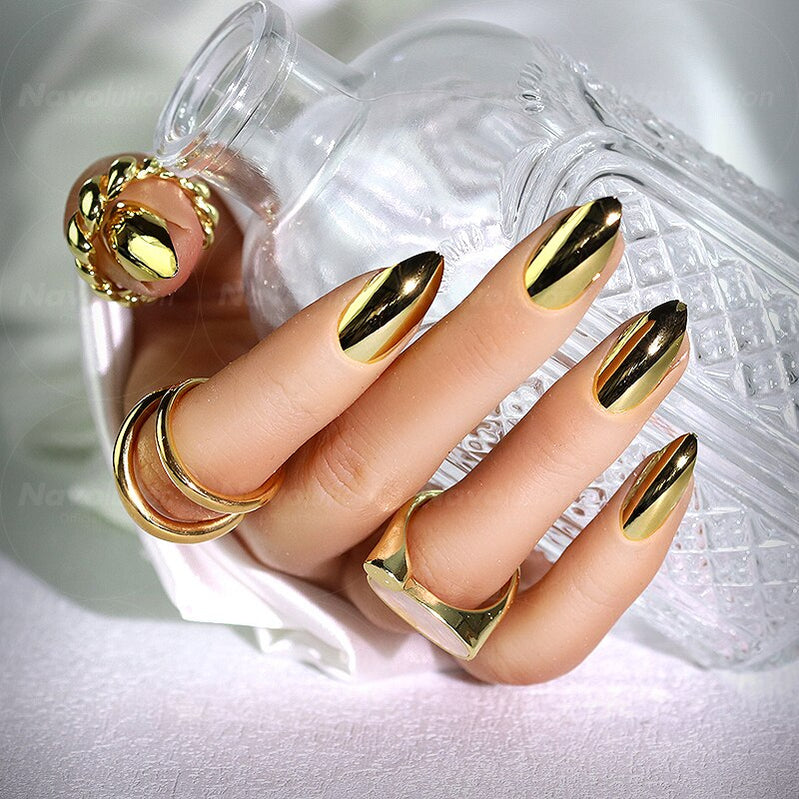 Navolution 24Pcs/Set DIY Manicure Wearable Fake Nails press on Detachable Finished Fingernails Ballet Square Head Almond Short 18