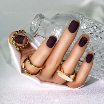 Navolution 24Pcs/Set DIY Manicure Wearable Fake Nails press on   Detachable Finished Fingernails Ballet Square Head Almond Short