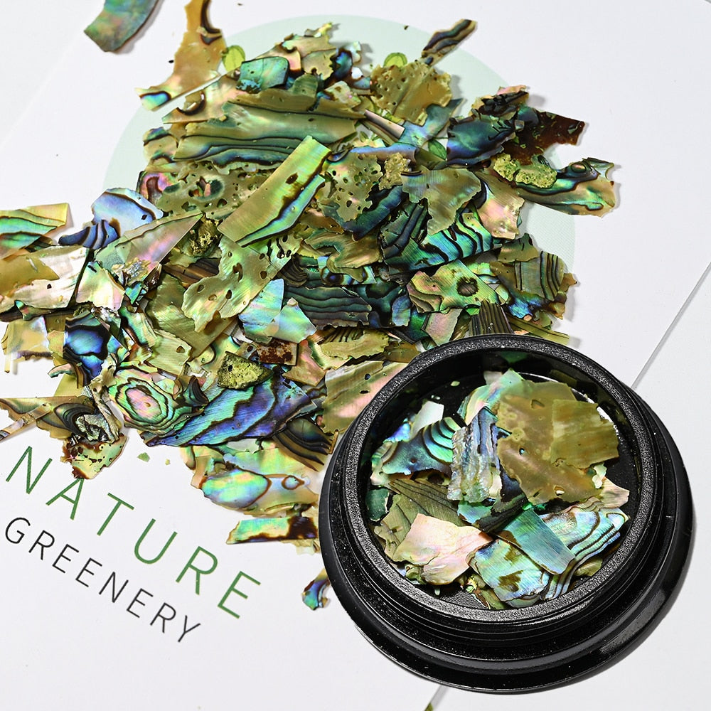 Nail Art Aurora Shell Flakes Abalone Nails Charms 3D Irregular Slice Shell Stone Sequins Nail Art Decoration Manicure Accessory PD169-3