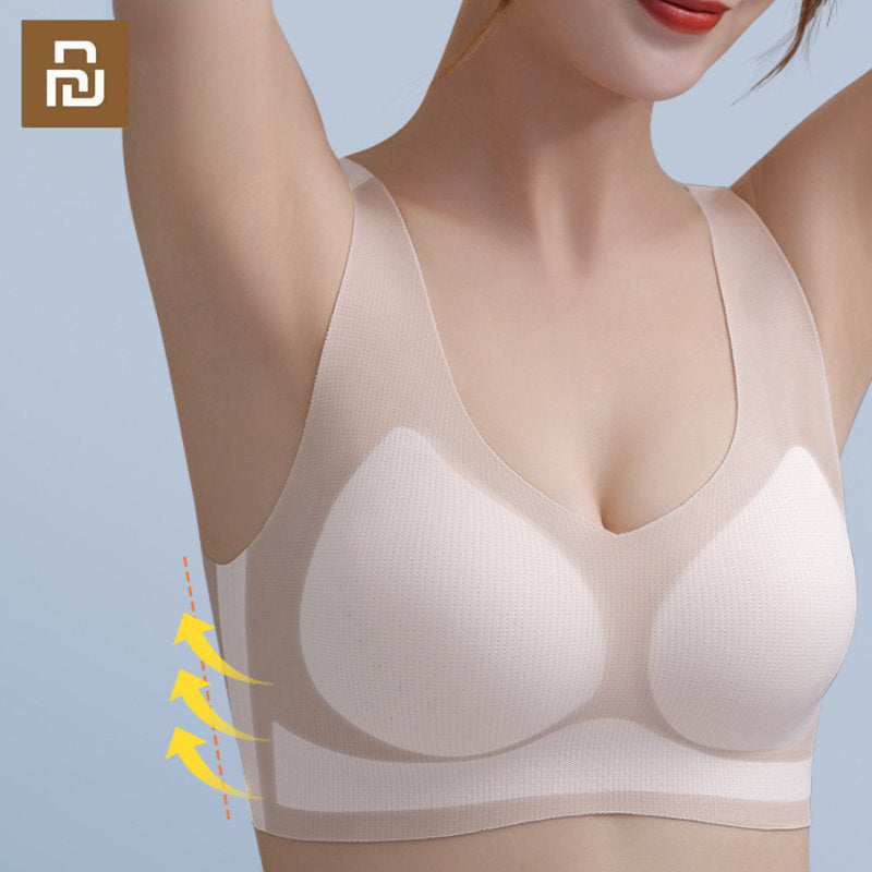 Youpin Women 's Ice Silk Seamless Bra Bra Ultra-Then No Steel Ring No Steel Ring Breathible Antavacterial Counting 한 조각 통기 속옷