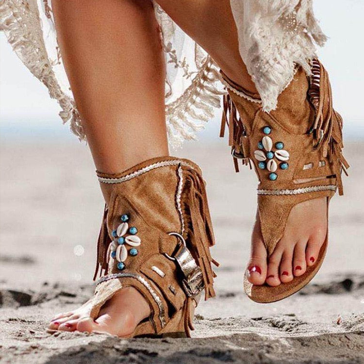 נשים רטרו פרח פרח נעליים נעליים סנדלים סנדלים מזדמנים של חוף נקה נשים סנדלי כפכפים קיץ