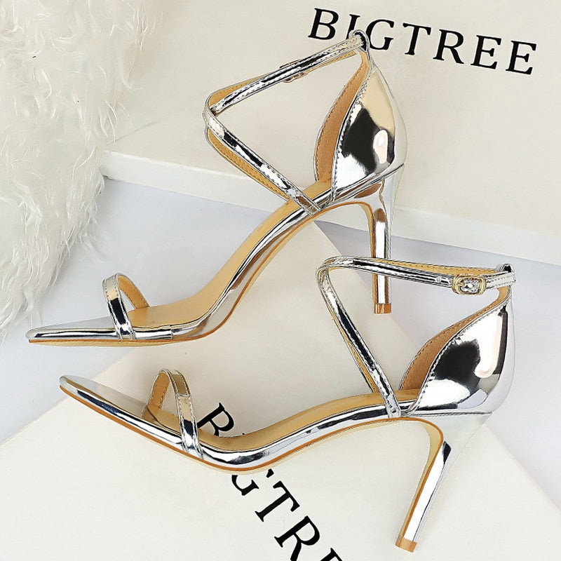 Shoes Sexy High Heels Women Pumps Sparkle Sequins Stiletto Heels 10 Cm Party Shoes Women Heels Summer Women Sandals New