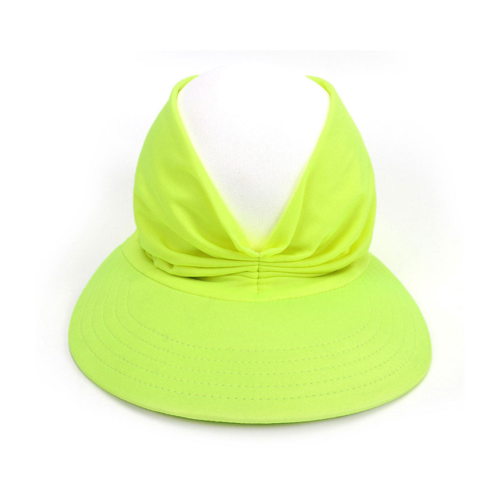 Aettechgd New Women's Summer Hat Outdoor UV Protection Sun Visor Hat Empty Top Hat Travel Seaside Beach Hat Sunscreen Army Green