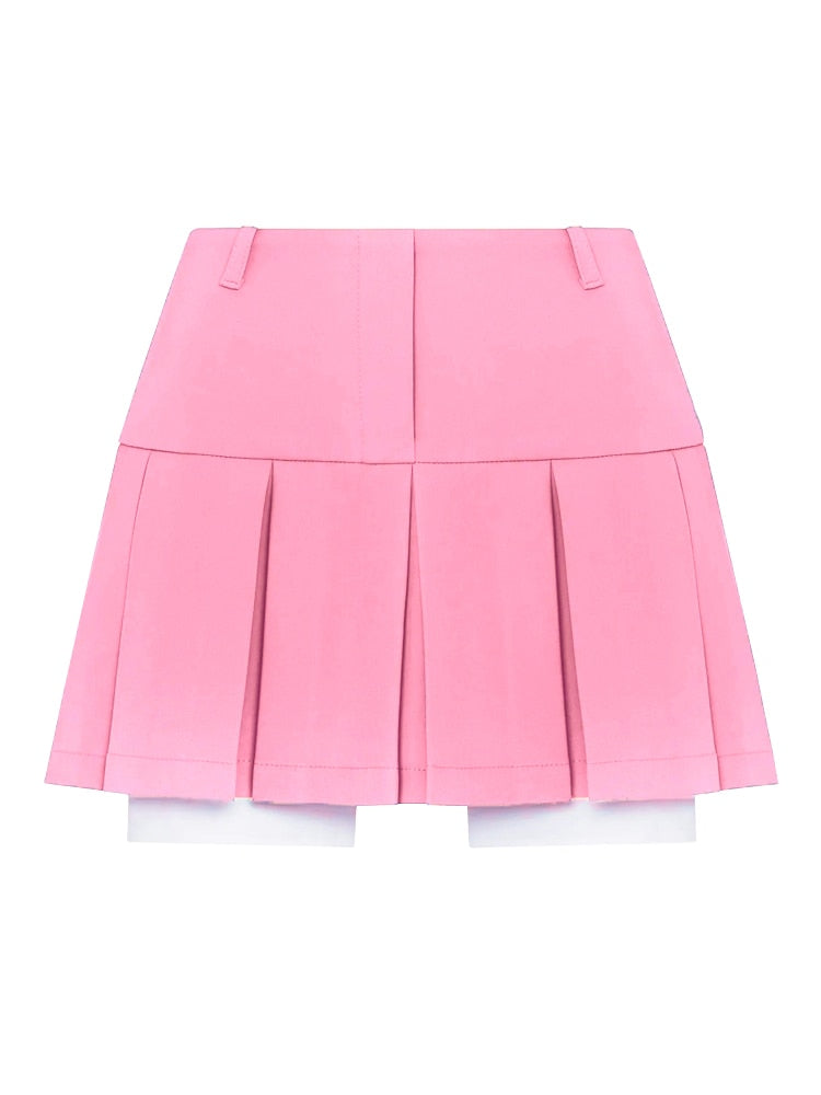 Casual Two Piece Sets Women's Fall Outfits New Black Matching Sets With Skirt And Blazer Cropped Top Suit For Women Only Pink Skirts