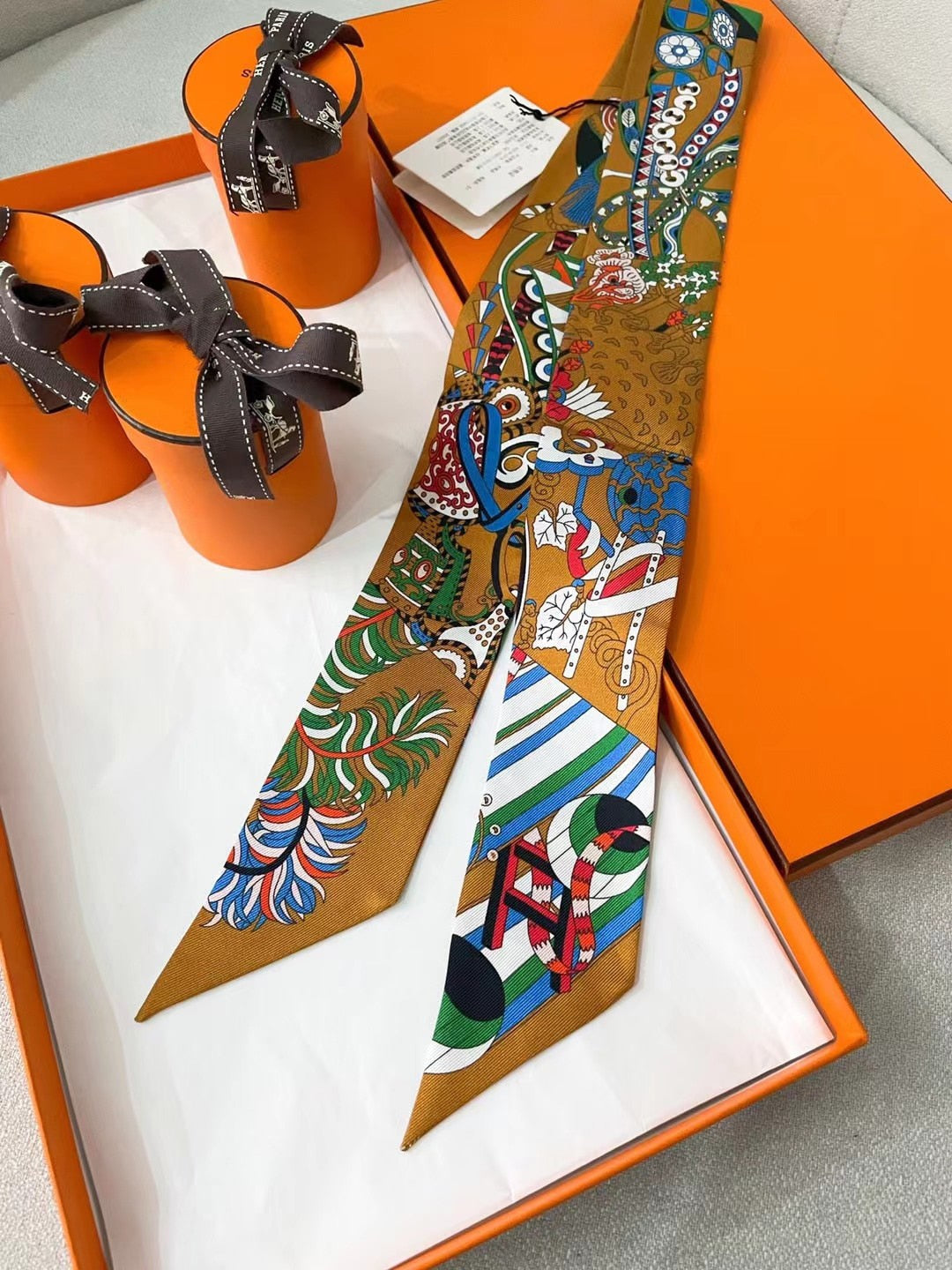 Mulberry silk silk tie bag long silk scarf star internet celebrity same style suit scarf streamer headband 2 5X 86CM