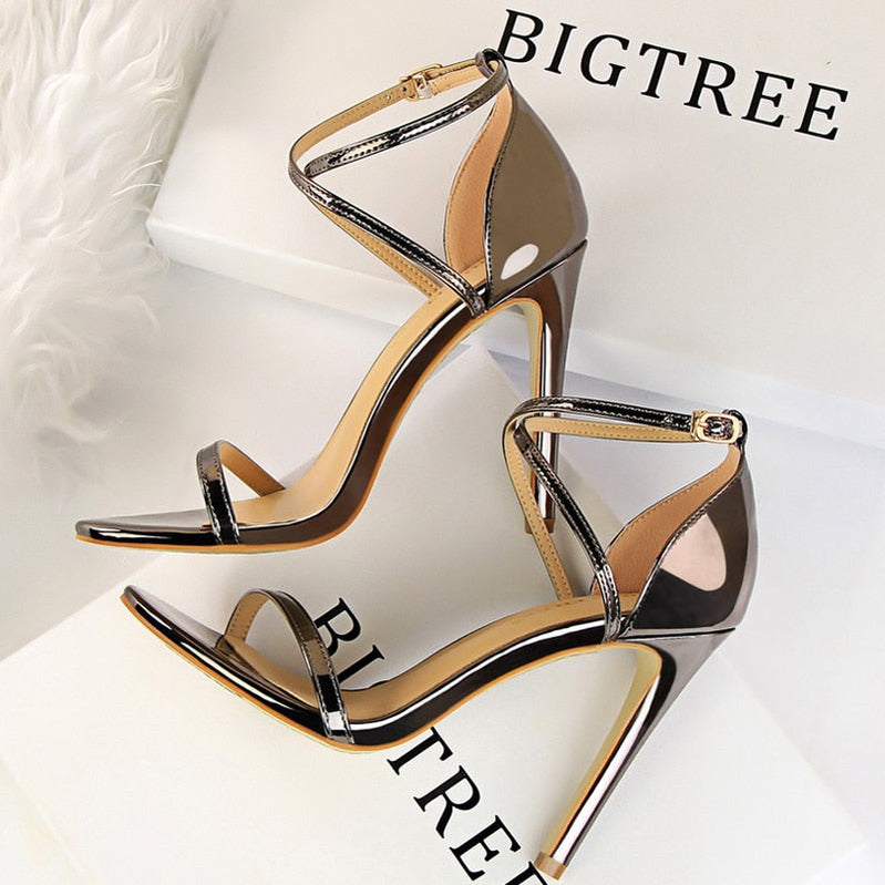Shoes Sexy High Heels Women Pumps Sparkle Sequins Stiletto Heels 10 Cm Party Shoes Women Heels Summer Women Sandals New