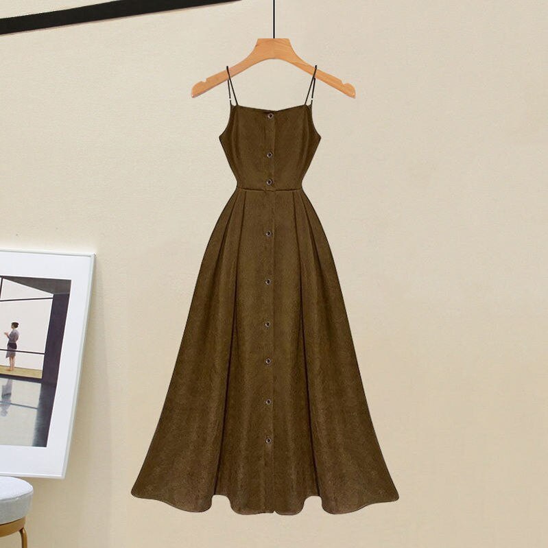 Women's Spring Autumn Single/outfits New Age Reducing Slim Covering Sweater with Waist Wrapped Dress Two Piece Set Only Dress-01