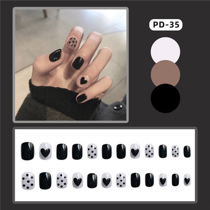 24pcs Lemon Short Wear Tips Nail False Patch Press on Nails Supplies for Professionals Artifical Fake Nails Faux Ongles Uñas