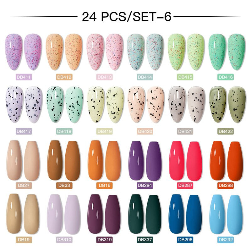Mtssii 24/25/40/60PCS Gel Nail Polish Set Color Gel Semi Permanent UV Led Varnish Nail Art Design Soak Off Gel Set Nail Gel Set SZH17810