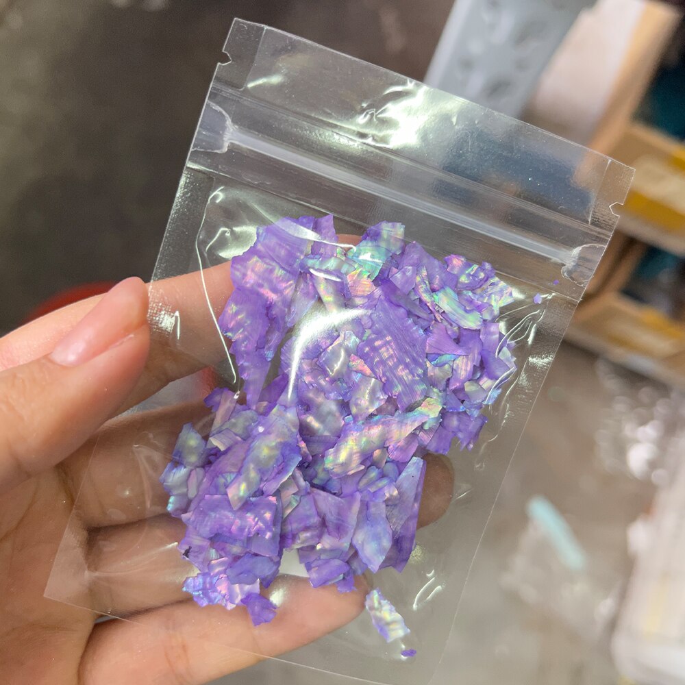 Nail Art Aurora Shell Flakes Abalone Nails Charms 3D Irregular Slice Shell Stone Sequins Nail Art Decoration Manicure Accessory PD194-5