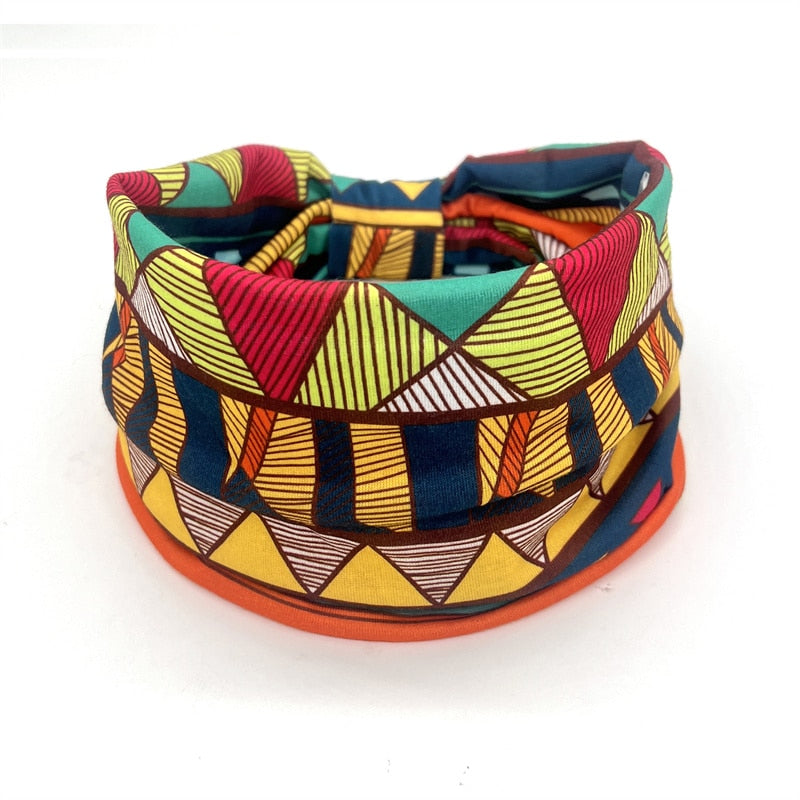 New African Pattern Print Headband for Women Twist Style Hair Band Ladies Salon Make Up Head Wrap Headwear Turban Girls Accessor 9