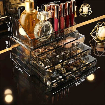 Large capacity, multiple combinations, nail jewelrystorage box, transparent multi-layer nail box, classified drawer, jewelry box