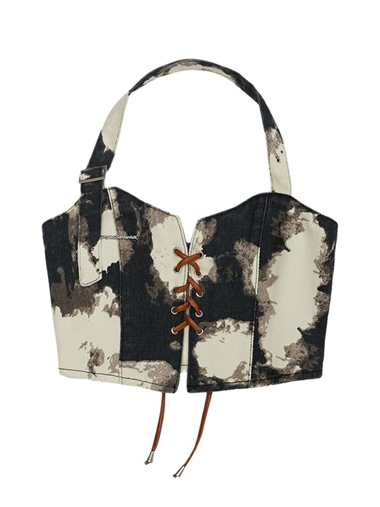 Inivia Retro Y2K Necks Suspenders Vests Tops Backless Jeans Blouses 2023 Summer Fashion L