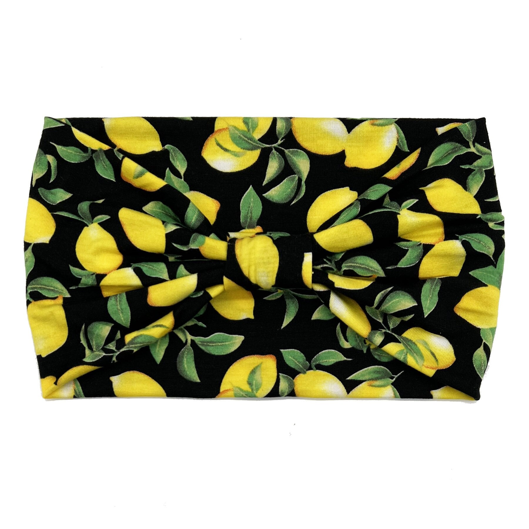 New Fruit Print Wide Headwrap Headbands for Women Boho Knoted Elastic Beach Hair Bands Girls Hair Accessories Turban Bandage