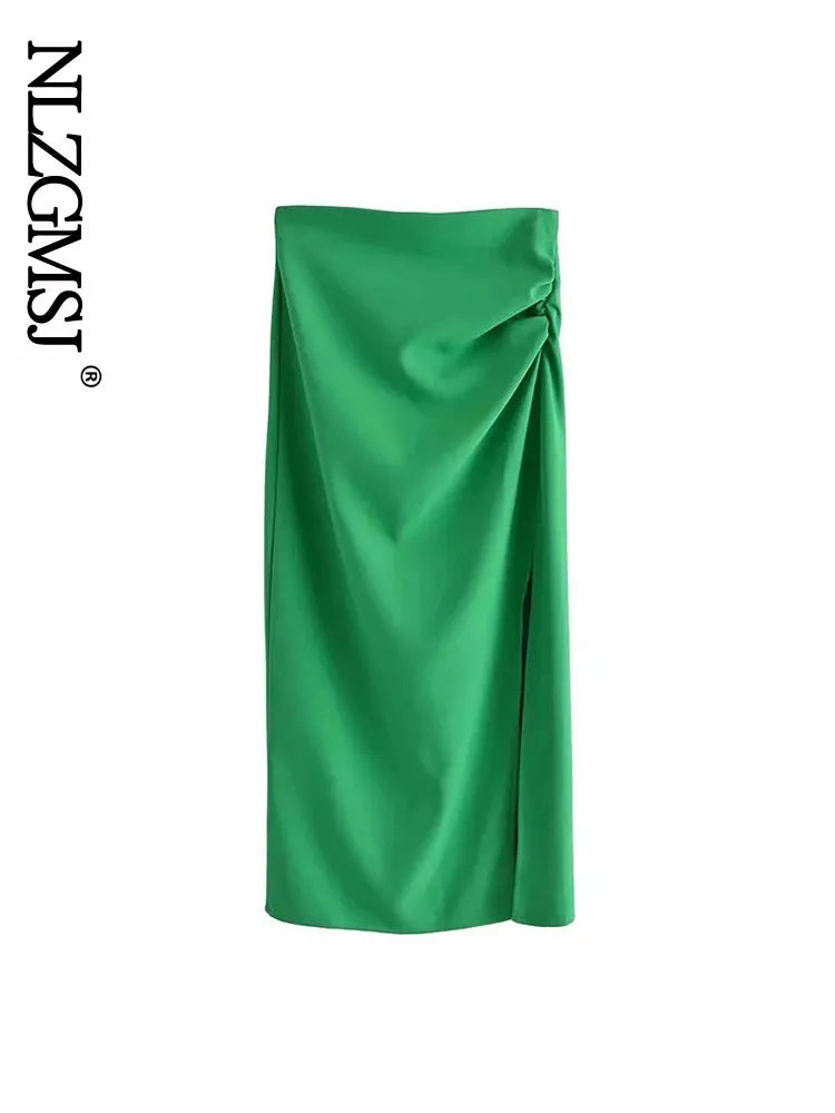 Skirts Womens Two Piece Set Linen Blend Cropped Women Shirt Draped Skirt Autumn Fashion Casual Dress Sets