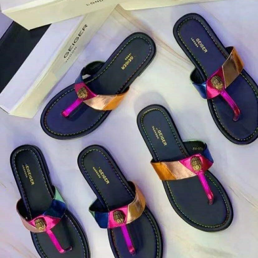 Hardware diamond buckle flip-flops women slides outdoor beach slipper females woman Large size ladies sandals Women's shoes