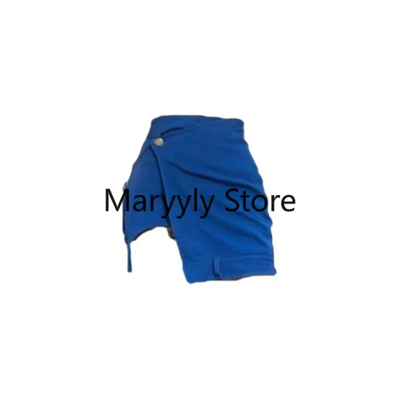 Autumn Fashion Suits Chic Japanese Long Sleeve Y2k Two Piece Dress Set Female Casual Blouse + Blue High Waist Mini Skirts Only Skirt