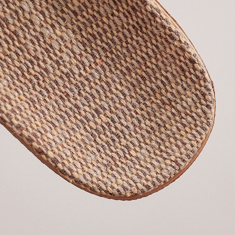 Summer Natural Flax Slippers Women Sandals Comfortable Non-slip Ladies Home Cross-tied Casual Indoor Shoes Multicolor