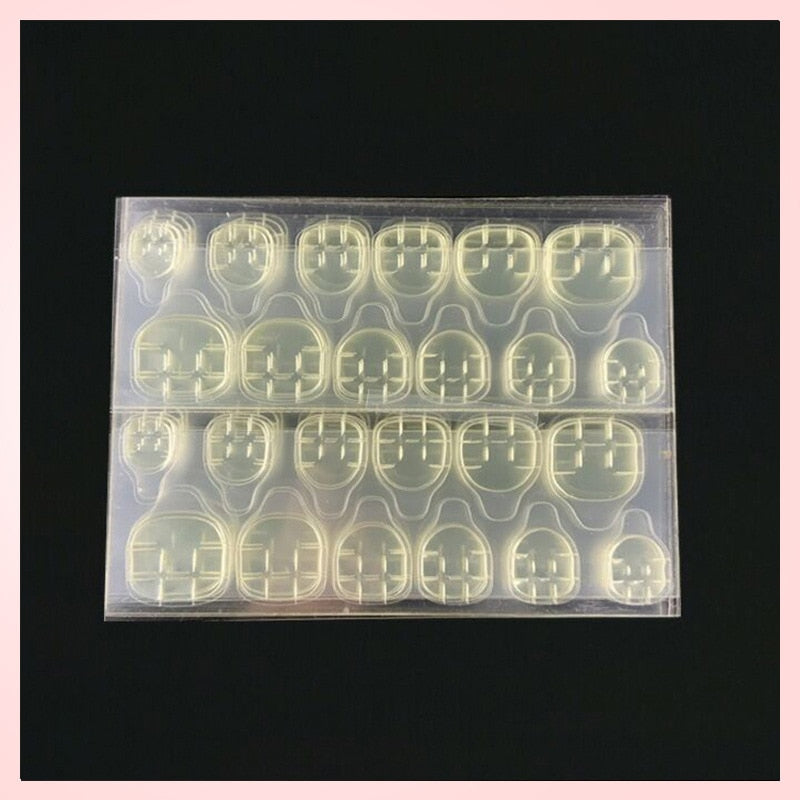 24pcs накладные ногти False Nails Supplies For Professionals With Glue Charming Nail Art Press On Nails French Wearable Manicure 24pcs glue