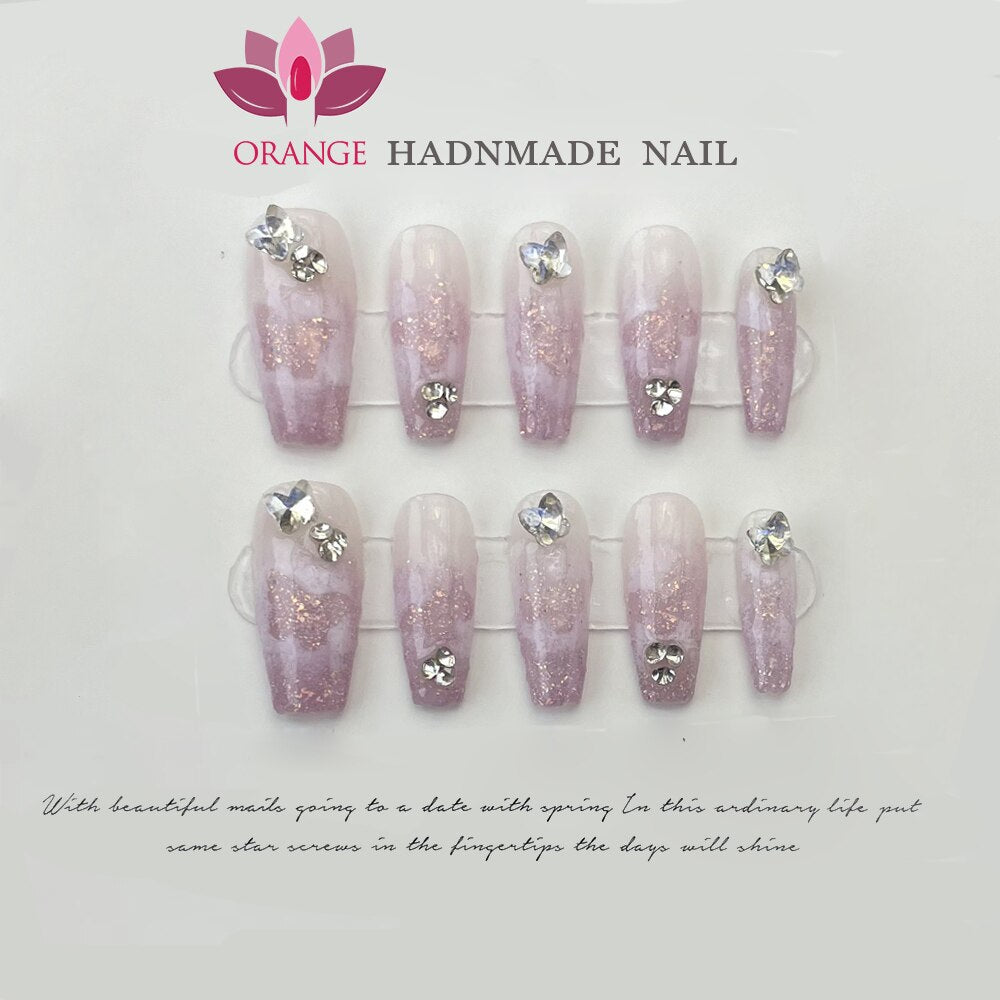 Handmade Anime Fake Press On Nails Professional Full Cover Japanese decorated Manicuree Wearable Nail Art XS S M L Size Nails Spain