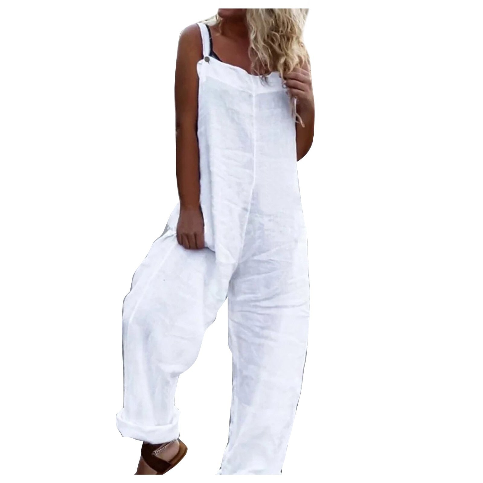 Woman Summer Jumpsuits Fashion Anchor Print Suspender Jumpsuit Casual Sexy Sleeveless Romper Elegant Streetwear J