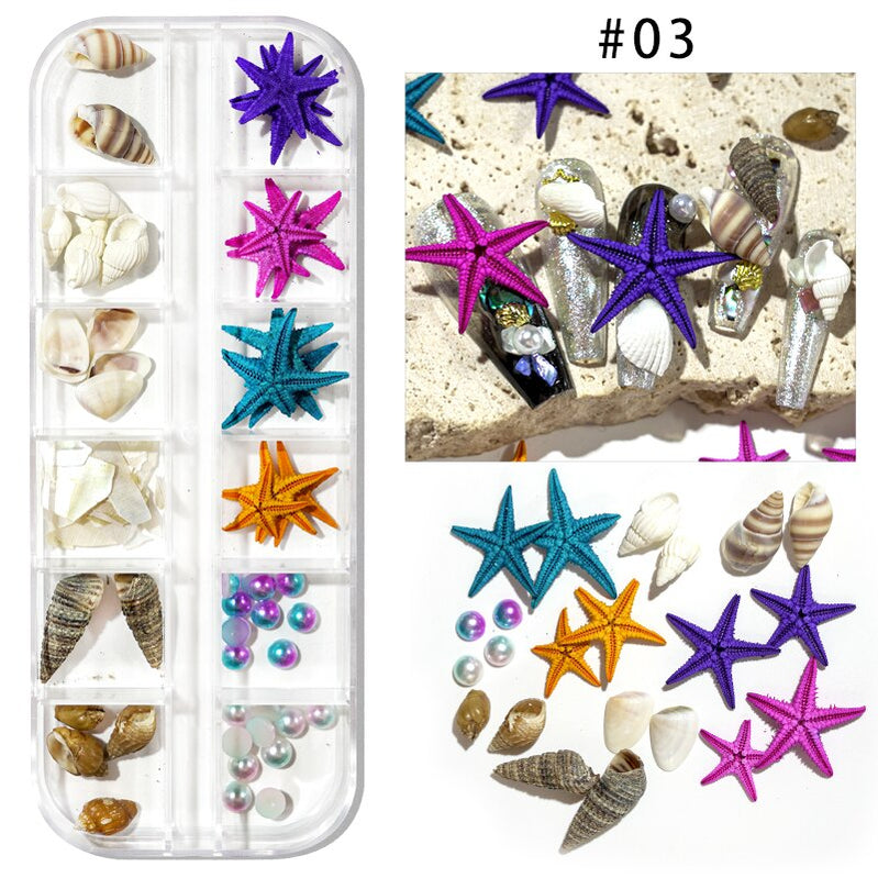 Nail Art Aurora Shell Flakes Abalone Nails Charms 3D Irregular Slice Shell Stone Sequins Nail Art Decoration Manicure Accessory PH182