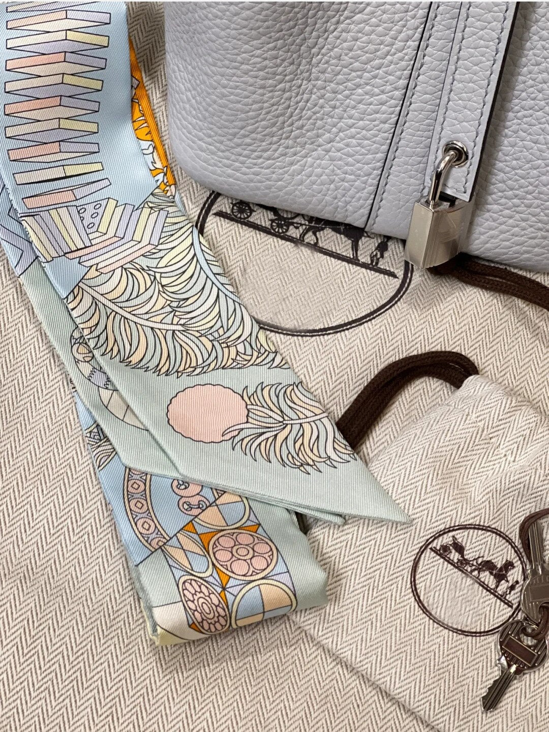 Mulberry silk silk tie bag long silk scarf star internet celebrity same style suit scarf streamer headband