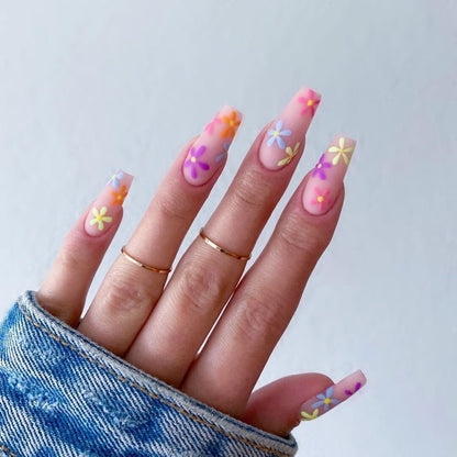24Pcs/Box White French Fake Nails Press on Long XL Length Rhinestone Design False Nails Full Cover Acrylic Nail Tips