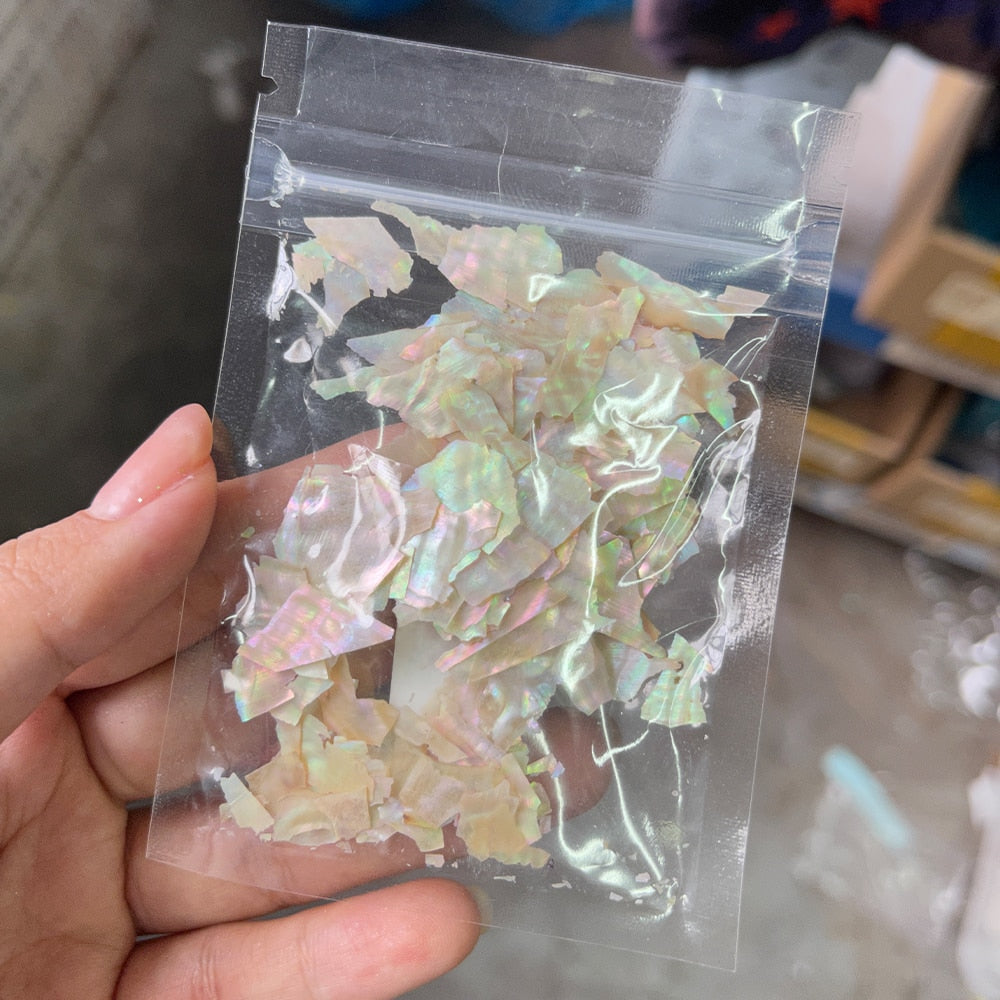 Nail Art Aurora Shell Flakes Abalone Nails Charms 3D Irregular Slice Shell Stone Sequins Nail Art Decoration Manicure Accessory PD194-2