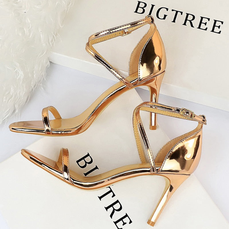 Shoes Sexy High Heels Women Pumps Sparkle Sequins Stiletto Heels 10 Cm Party Shoes Women Heels Summer Women Sandals New