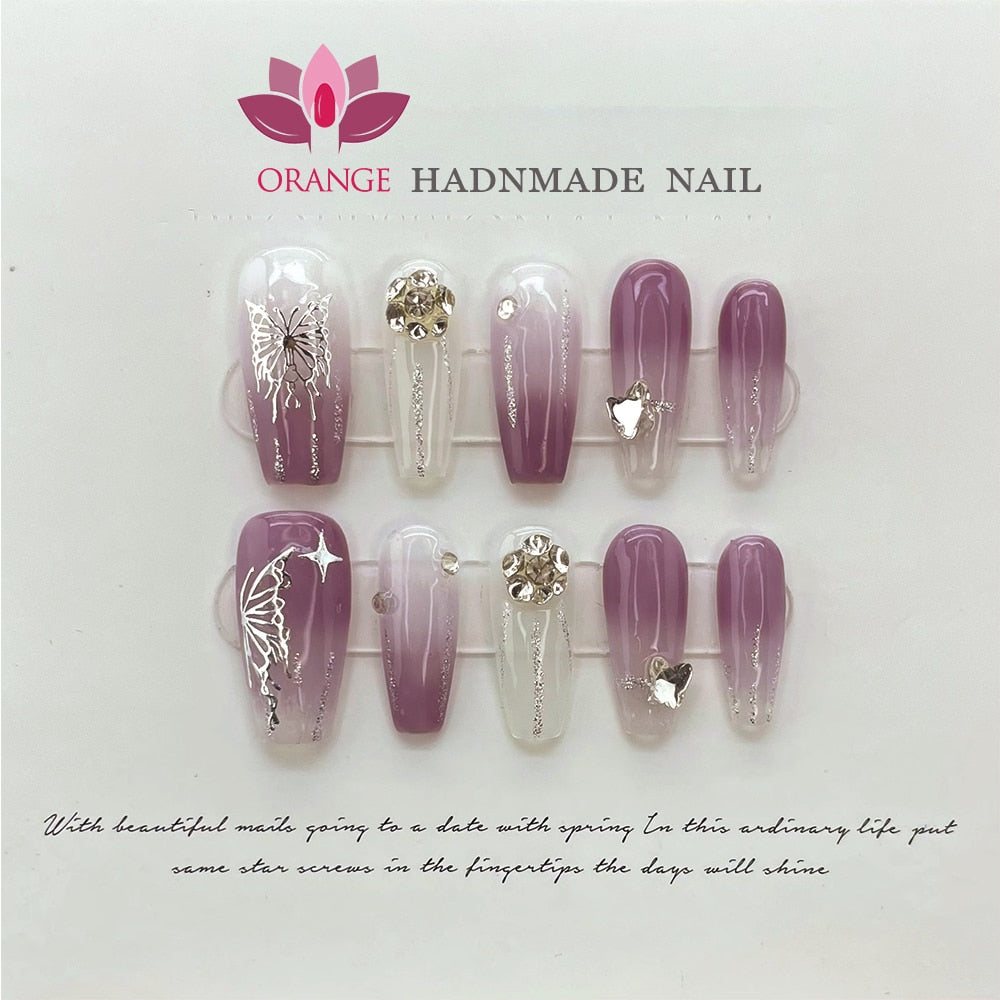 Handmade Anime Fake Press On Nails Professional Full Cover Japanese decorated Manicuree Wearable Nail Art XS S M L Size Nails Spain