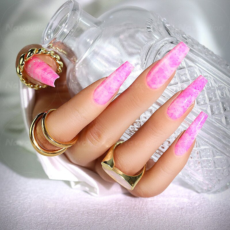 Navolution 24Pcs/Set DIY Manicure Wearable Fake Nails press on Detachable Finished Fingernails Ballet Square Head Almond Short 31