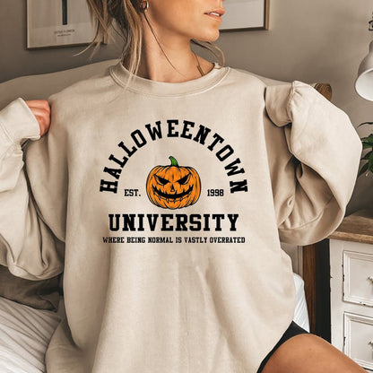 Vintage Halloweentown Sweatshirt Halloweentown Est 1998 Pullover Funny Halloween Town Fall Hoodies Pumpkin Halloween Sweatshirts