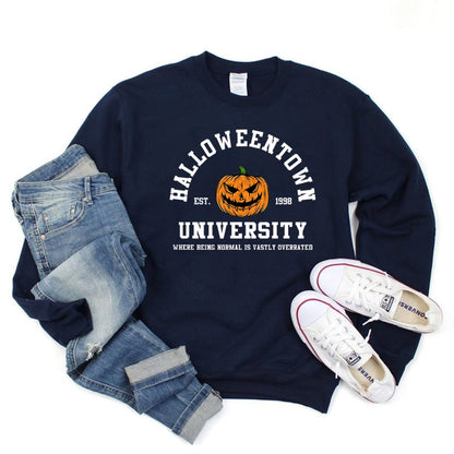 Vintage Halloweentown Sweatshirt Halloweentown Est 1998 Pullover Funny Halloween Town Fall Hoodies Pumpkin Halloween Sweatshirts