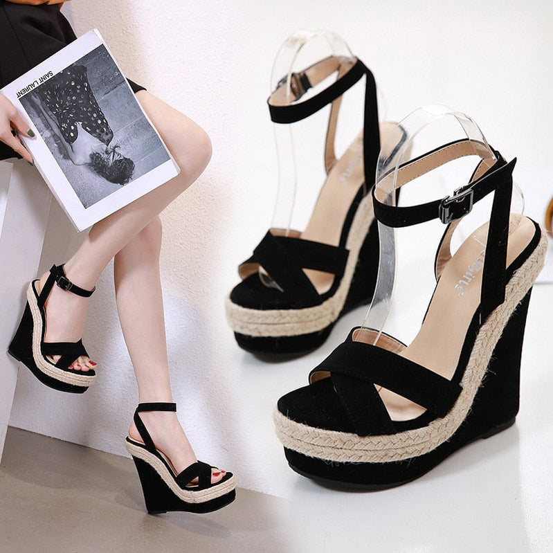 Women Sexy Sandals High Heels Snakeskin Ladies Fashion Shoes Summer Pumps Buckle Strap PU Square Toe Woman Stiletto