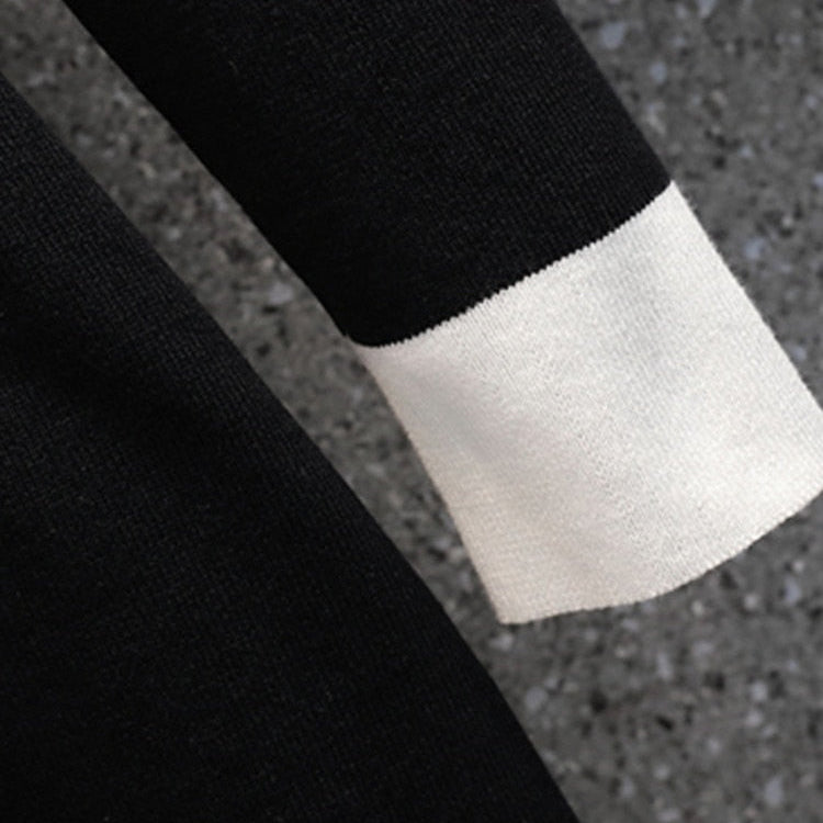 Small Fragrance Fall Winter Knitted Sweater Dress Women Bow Tie Buttons Vintage Party Mini Dress Elegant Casual Chic Robe Femme