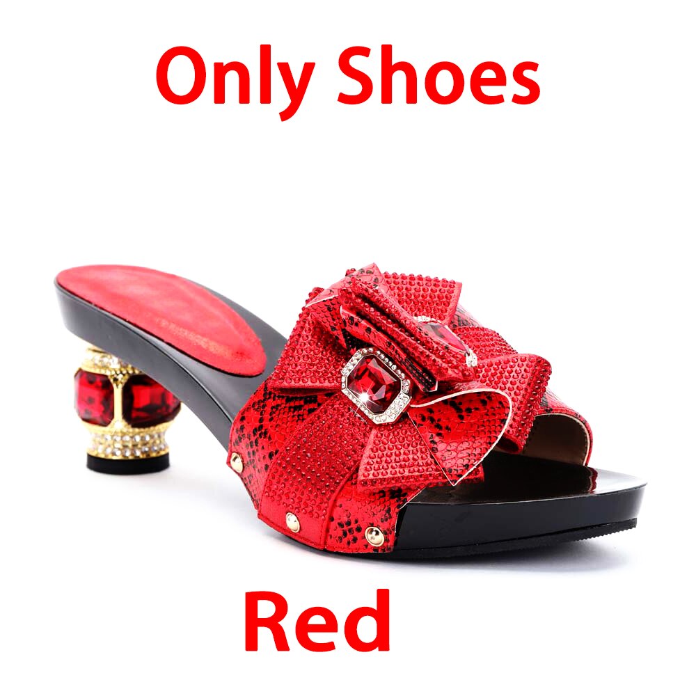 Italian Design Shoes Matching Bag Set Flip Flops Women Slides African Ladies Pumps For Dress Olny Shoes 3