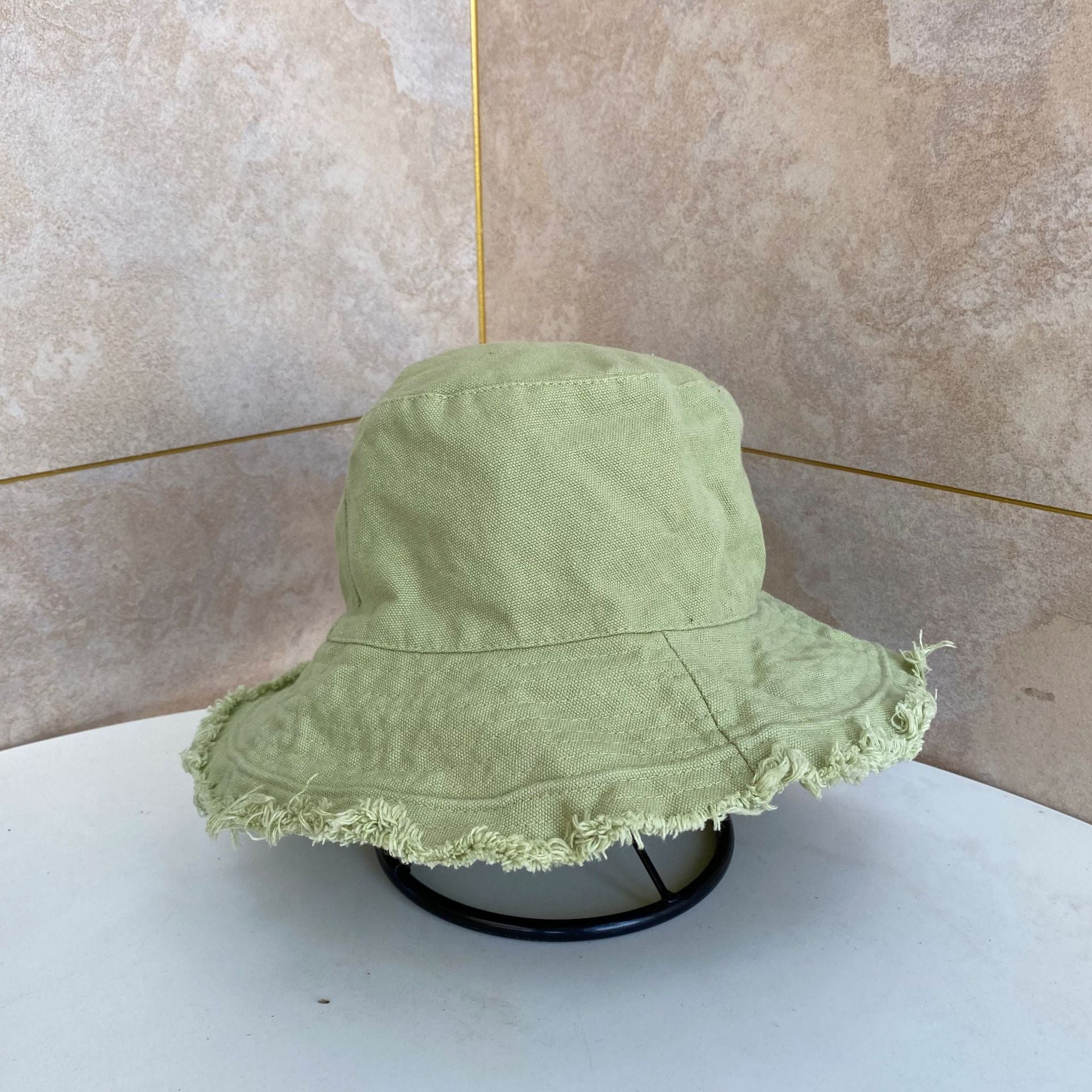 Foldable Bucket Hat Sun Visor UV Protection UPF 50+ Sun Hat Bucket Summer Men Women Large Wide Brim Panama Beach Cap Female Green 56-58cm