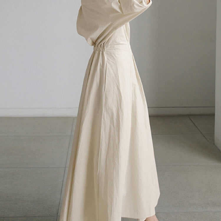 Oversized Elegant Women Spring Sundress ZANZEA Fashion Lapel Neck Long Sleeve Solid Long Shirt Dress OL Vestidos Robe Femme